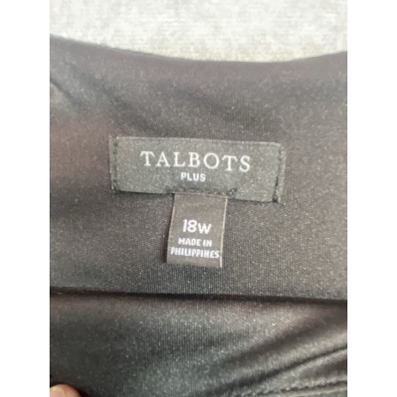 Talbots Womens Dress Extra Large 16W Black Stretch Cocktail Party Work - Picture 2 of 8